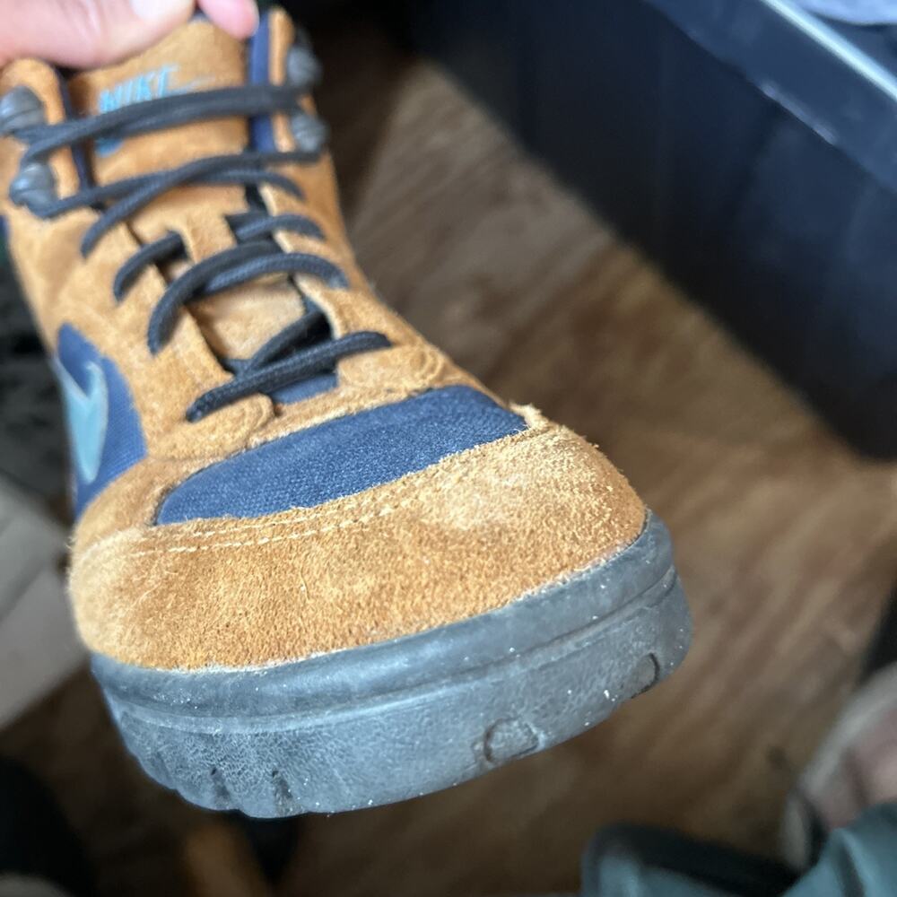 VTG 90s Nike ACG Mid Hiking Boot Burnt Sienna Navy Blue Tag Sz 7 Best Fit 6/6.5 - Picture 6 of 13